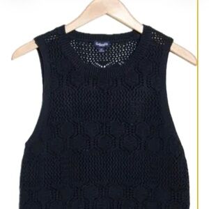 SPLENDID Honore Cotton Crochet Tank In Navy small vest
Boho granny quiet luxury
